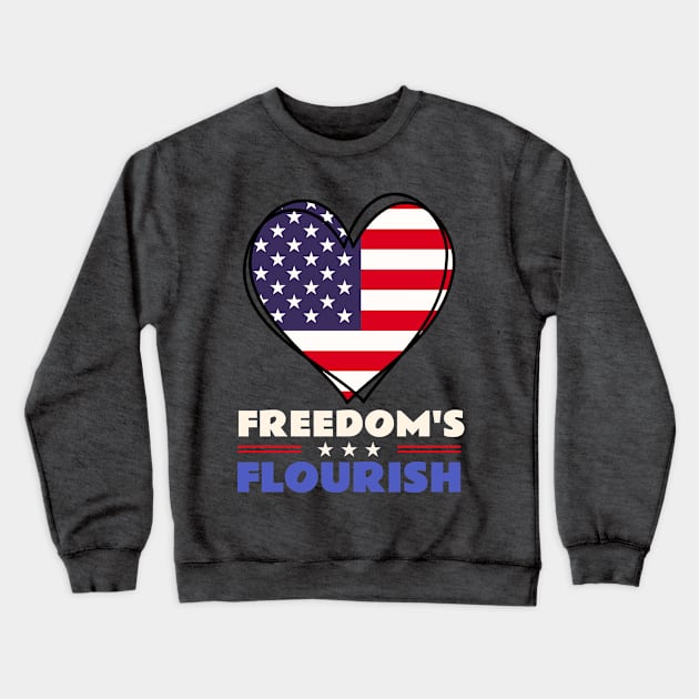 Love Stars and Stripes. Crewneck Sweatshirt by TaansCreation 